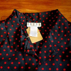 Red & Black Polka Dot Blouse